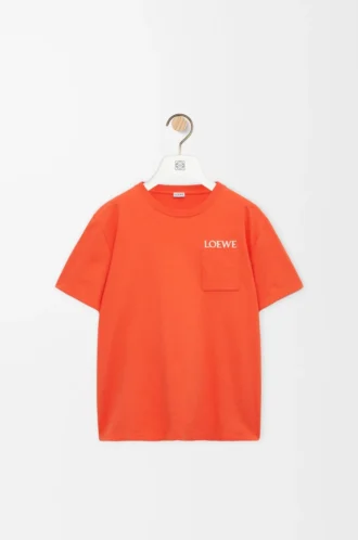 T-shirt i bomull med avslappnad passform Orange