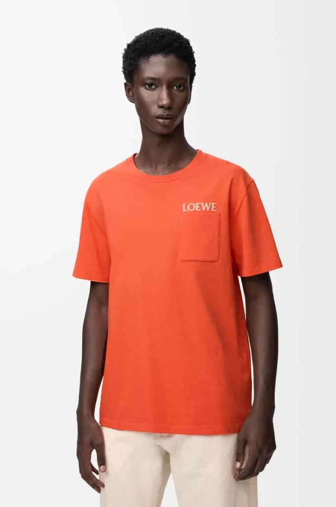 T-shirt i bomull med avslappnad passform Orange T-shirt i bomull med avslappnad passform Orange