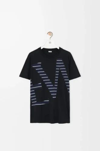 T-shirt i bomull med avslappnad passform Svart