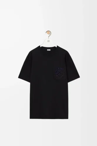 T-shirt i bomull med avslappnad passform Svart