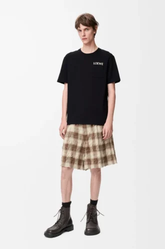 T-shirt i bomull med avslappnad passform Svart