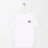 T-shirt i bomull med avslappnad passform Vit T-shirt i bomull med avslappnad passform Vit