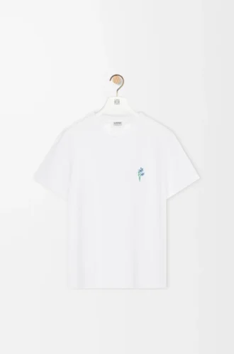 T-shirt i bomull med avslappnad passform Vit