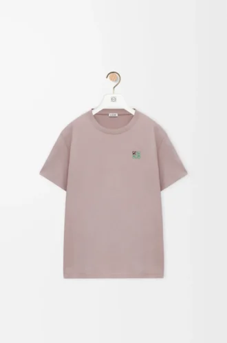 T-shirt i bomull med normal passform Ljusrosa