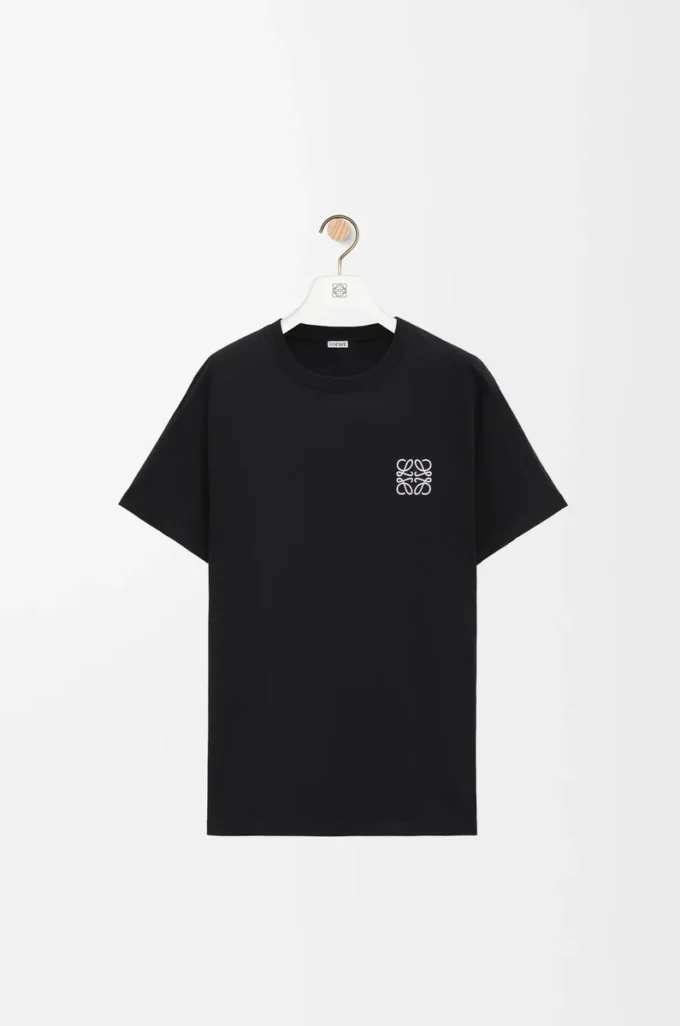 T-shirt i bomull med normal passform, svart T-shirt i bomull med normal passform, svart