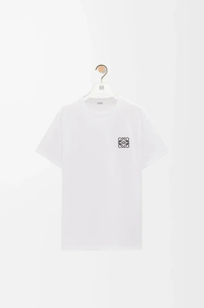 T-shirt i bomull med normal passform Vit T-shirt i bomull med normal passform Vit
