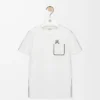 T-shirt i bomull med normal passform Vit