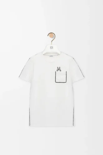 T-shirt i bomull med normal passform Vit