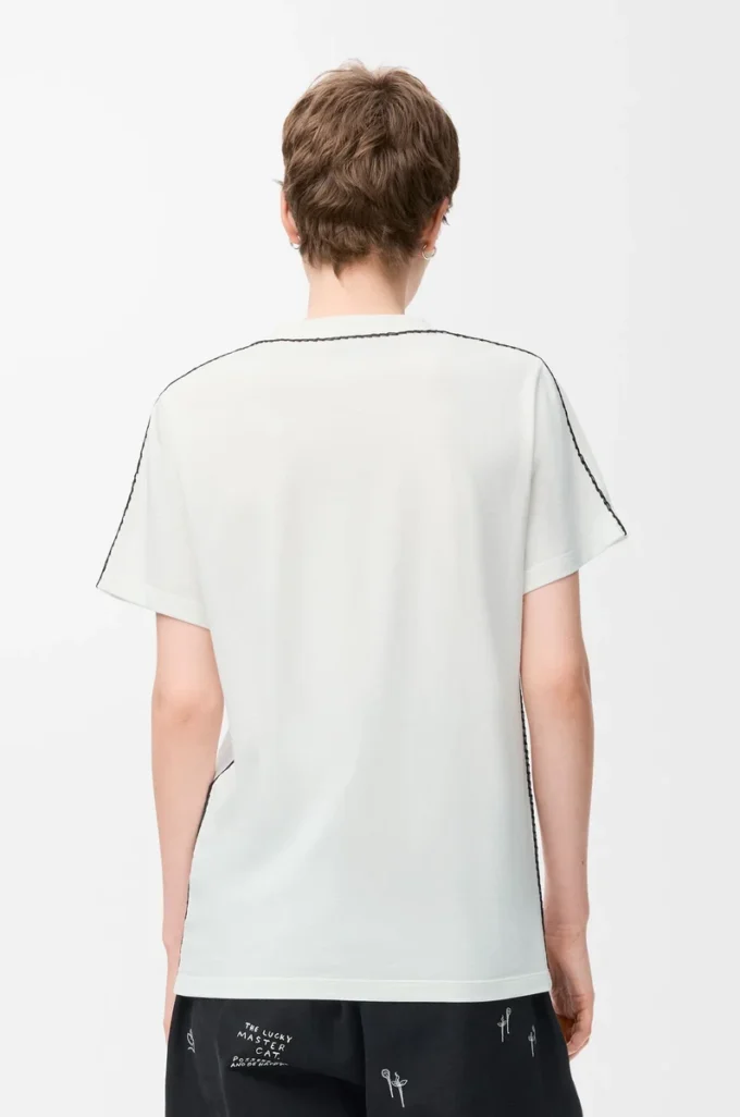 T-shirt i bomull med normal passform Vit