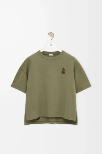 T-shirt i bomullsblandning med normal passform. Kaki