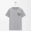T-shirt i normal passform i bomull Grå melange T-shirt i normal passform i bomull Grå melange