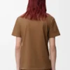 T-shirt i normal passform i bomull, kamel T-shirt i normal passform i bomull, kamel