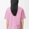 T-shirt i normal passform i bomullsblandning Rosa