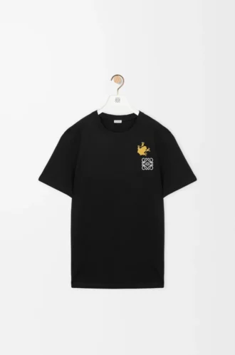 T-shirt med avslappnad passform i bomull Svart/Flerfärgad