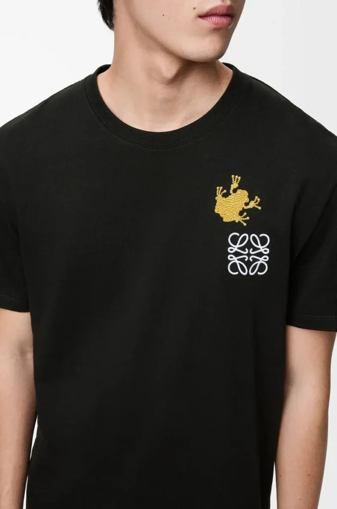 T-shirt med avslappnad passform i bomull Svart/Flerfärgad T-shirt med avslappnad passform i bomull Svart/Flerfärgad