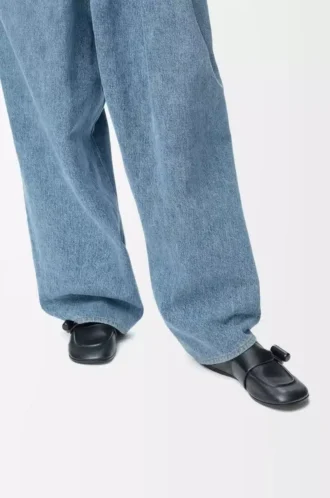 Toggle loafer i glänsande slät kalvskinn Svart