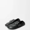 Toggle loafer i glänsande slät kalvskinn Svart Toggle loafer i glänsande slät kalvskinn Svart