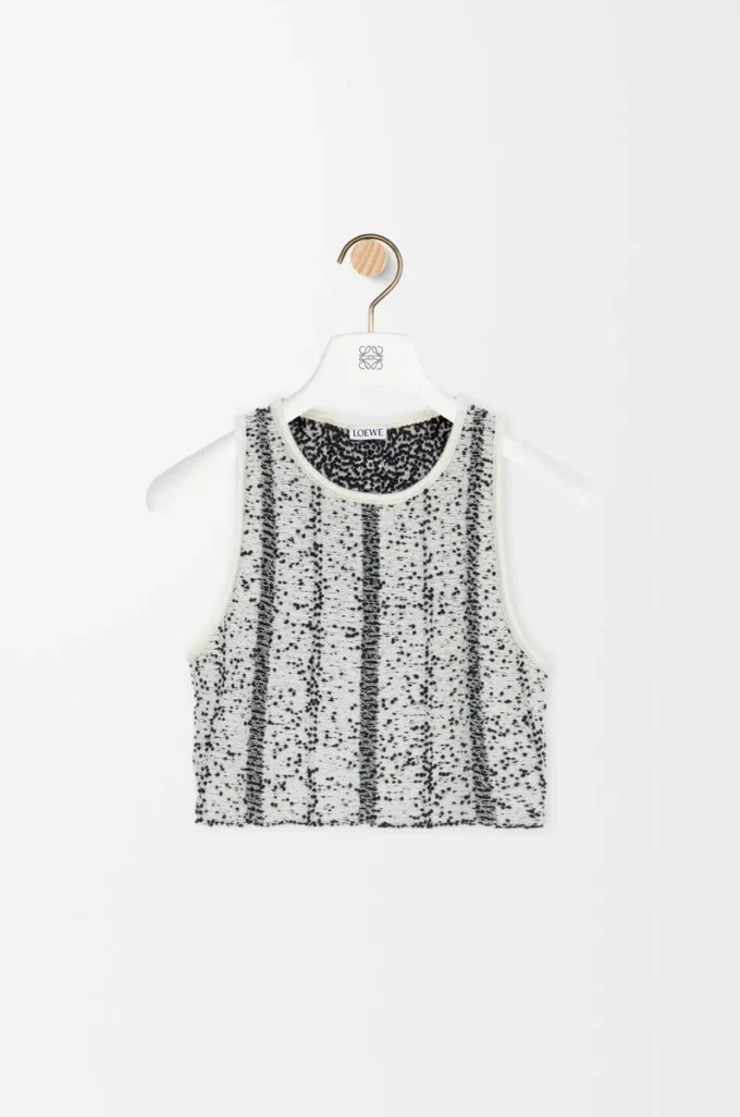 Top i ull Vit/Svart Top i ull Vit/Svart