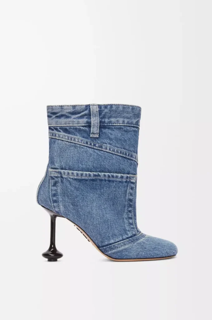 Toy Panta ankelkänga i tvättad denim Tvättad denim