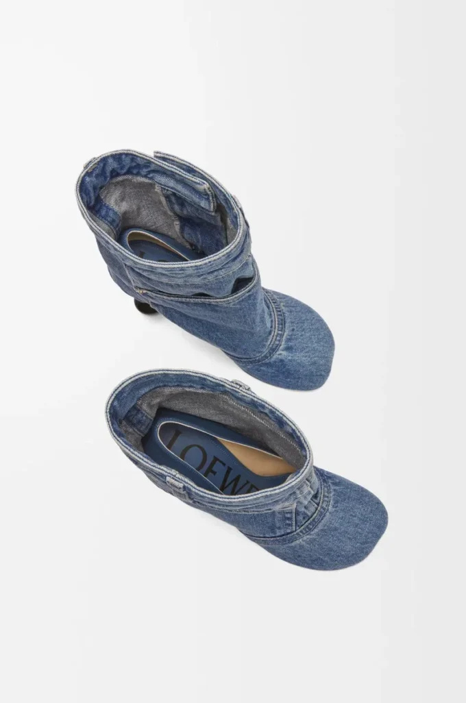 Toy Panta ankelkänga i tvättad denim Tvättad denim