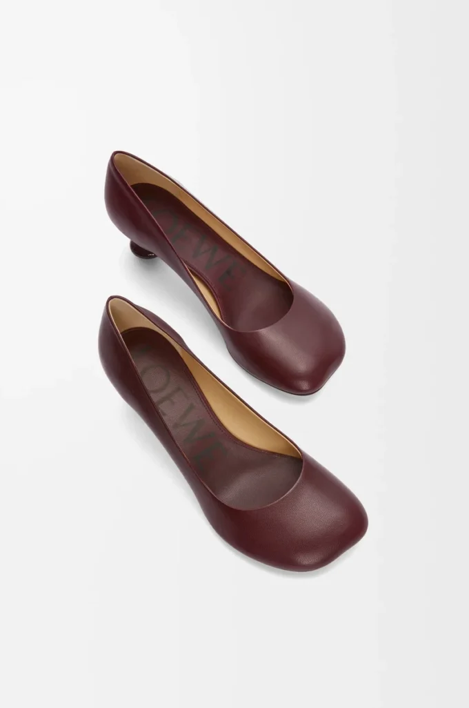 Toy-pumps i getskinn, burgundy Toy-pumps i getskinn, burgundy