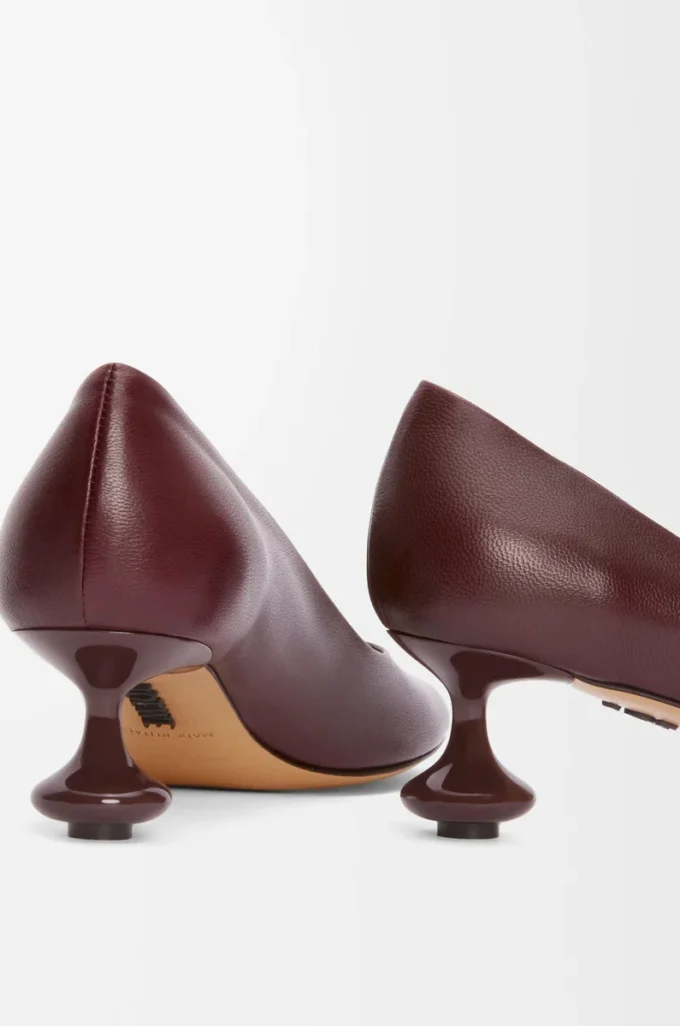 Toy-pumps i getskinn, burgundy Toy-pumps i getskinn, burgundy