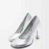 Toy pumps i laminerat lammskinn Silver Toy pumps i laminerat lammskinn Silver