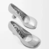 Toy pumps i laminerat lammskinn Silver Toy pumps i laminerat lammskinn Silver