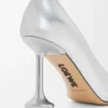 Toy pumps i laminerat lammskinn Silver Toy pumps i laminerat lammskinn Silver