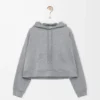 Trapesformad hoodie i bomullsblandning Grå melange Trapesformad hoodie i bomullsblandning Grå melange