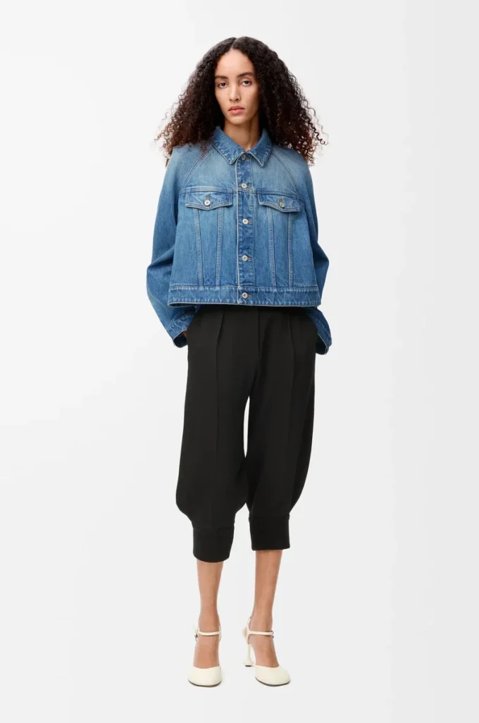 Trapesjacka i denim Denimblå Trapesjacka i denim Denimblå