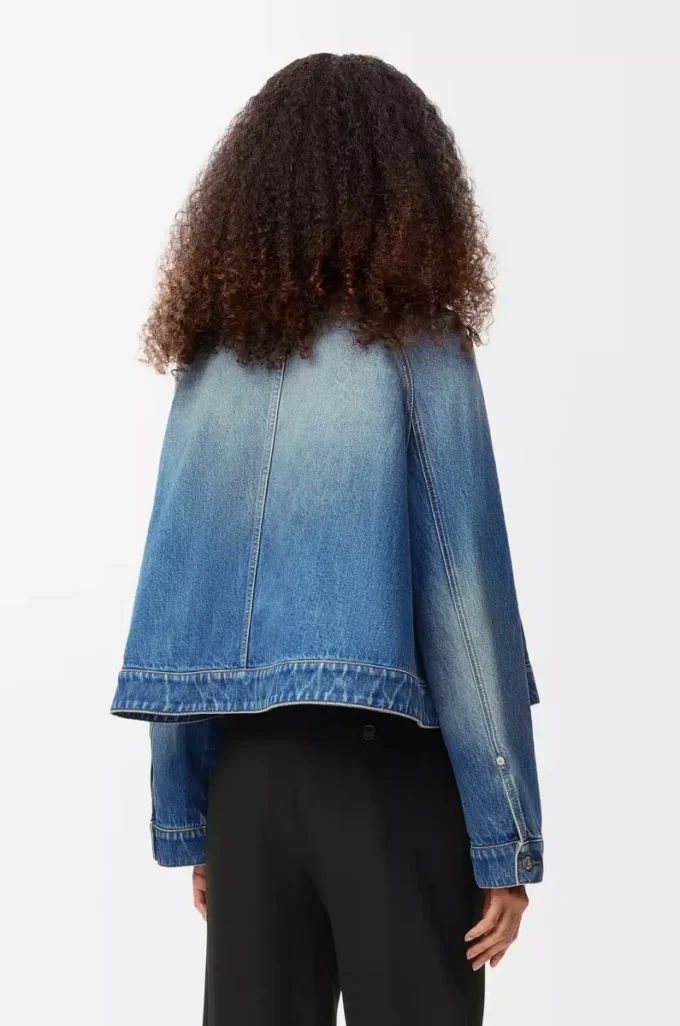 Trapesjacka i denim Denimblå Trapesjacka i denim Denimblå