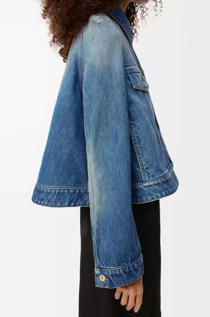 Trapesjacka i denim Denimblå Trapesjacka i denim Denimblå