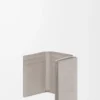 Trefaldig plånbok i satin kalvskinn Shell Grey