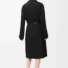 Trenchcoat i stretchviskos Svart Trenchcoat i stretchviskos Svart