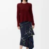 Tröja i kashmir Vinröd Tröja i kashmir Vinröd
