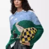 Tröja i ull och mohair Blå/Flerfärgad Tröja i ull och mohair Blå/Flerfärgad