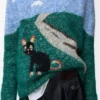 Tröja i ull och mohair Blå/Flerfärgad Tröja i ull och mohair Blå/Flerfärgad