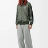 Träningsjacka i teknisk jersey Khaki Green