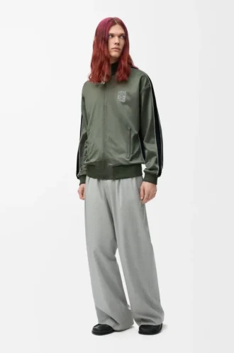 Träningsjacka i teknisk jersey Khaki Green