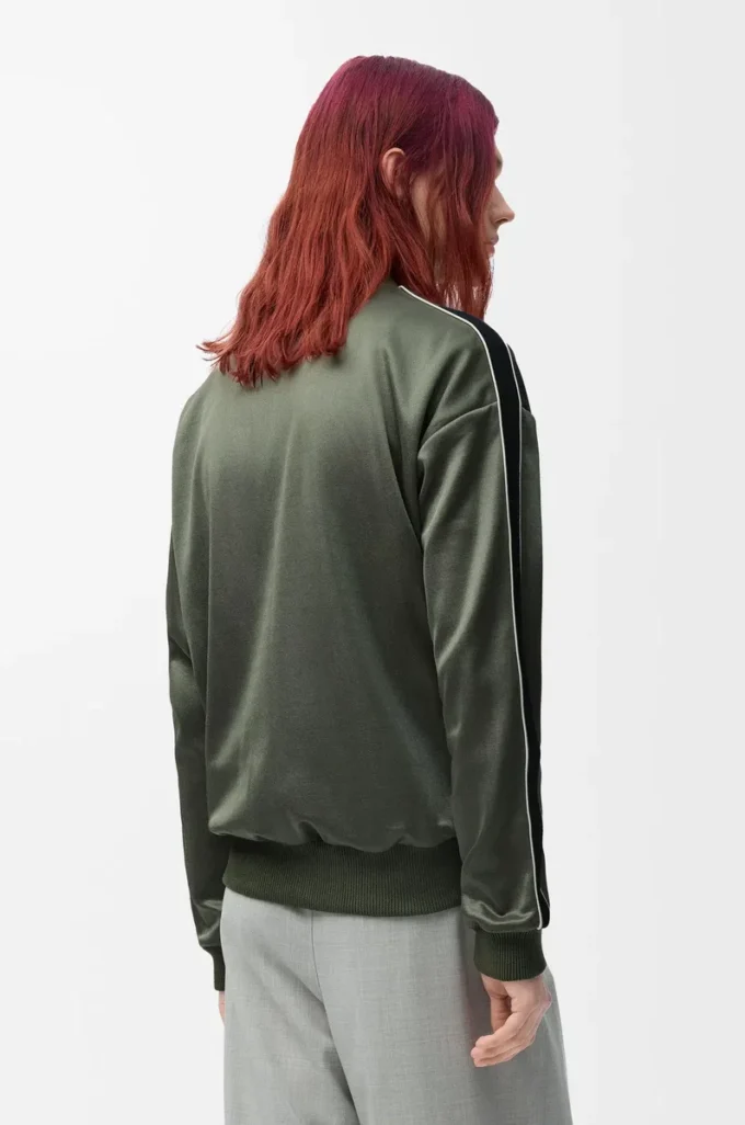 Träningsjacka i teknisk jersey Khaki Green