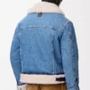 Truckerjacka i denim och shearling, denimblå Truckerjacka i denim och shearling, denimblå