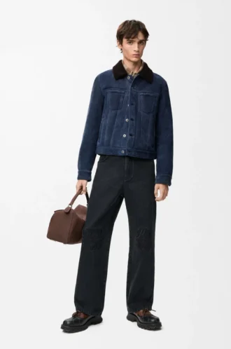 Anagram baggy jeans i denim Svart