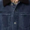 Truckerjacka i shearling Marinblå/Brun Truckerjacka i shearling Marinblå/Brun
