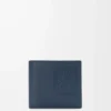 Tvåfaldig myntplånbok i satin kalvskinn Indigo Dye Tvåfaldig myntplånbok i satin kalvskinn Indigo Dye