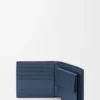 Tvåfaldig myntplånbok i satin kalvskinn Indigo Dye Tvåfaldig myntplånbok i satin kalvskinn Indigo Dye