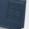 Tvåfaldig myntplånbok i satin kalvskinn Indigo Dye Tvåfaldig myntplånbok i satin kalvskinn Indigo Dye