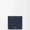 Tvåfaldig myntplånbok i texturerat klassiskt kalvskinn, Deep Navy Tvåfaldig myntplånbok i texturerat klassiskt kalvskinn, Deep Navy