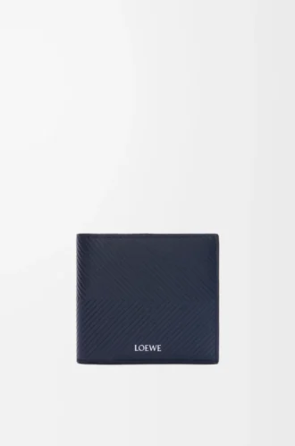 Tvåfaldig myntplånbok i texturerat klassiskt kalvskinn, Deep Navy Tvåfaldig myntplånbok i texturerat klassiskt kalvskinn, Deep Navy
