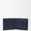Tvåfaldig myntplånbok i texturerat klassiskt kalvskinn, Deep Navy Tvåfaldig myntplånbok i texturerat klassiskt kalvskinn, Deep Navy